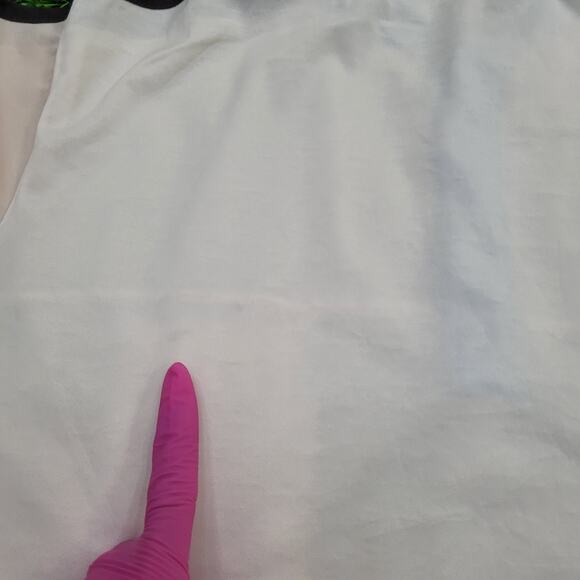 Vintage 90s MOD Disco Polo Shirt S/M 19x25 Ivory Hippie USA - Picture 6 of 12